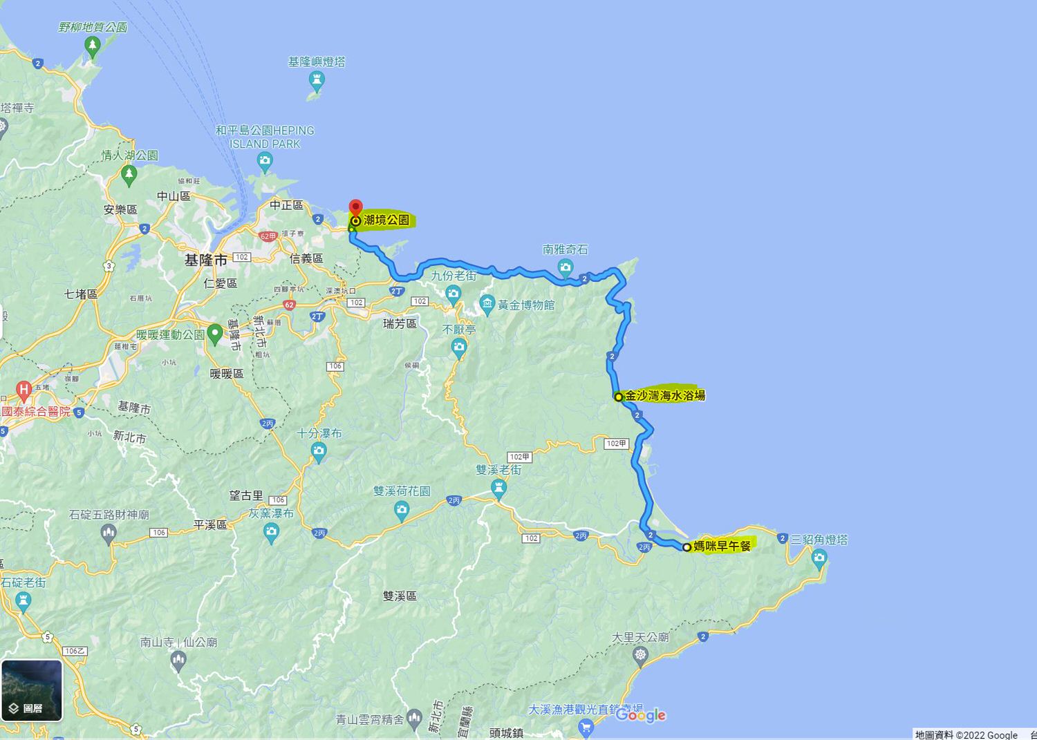新北東北角︱夜宿車泊醒來就是海 貢寮金沙灣海濱公園+基隆潮境公園+九份 一日行程 媽咪早午餐蔥抓餅讚