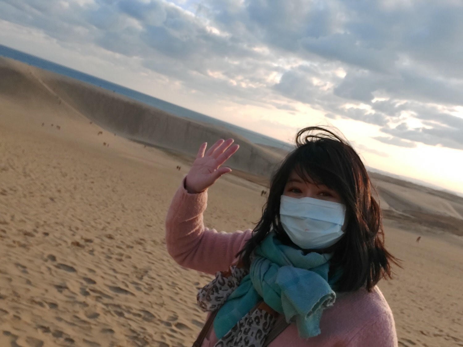 鳥取景點┃砂丘中心見晴之丘吃飯 搭吊椅展望砂丘 隈研吾建築Takahama Cafe高濱咖啡廳 鳥取自由行LISA駱駝