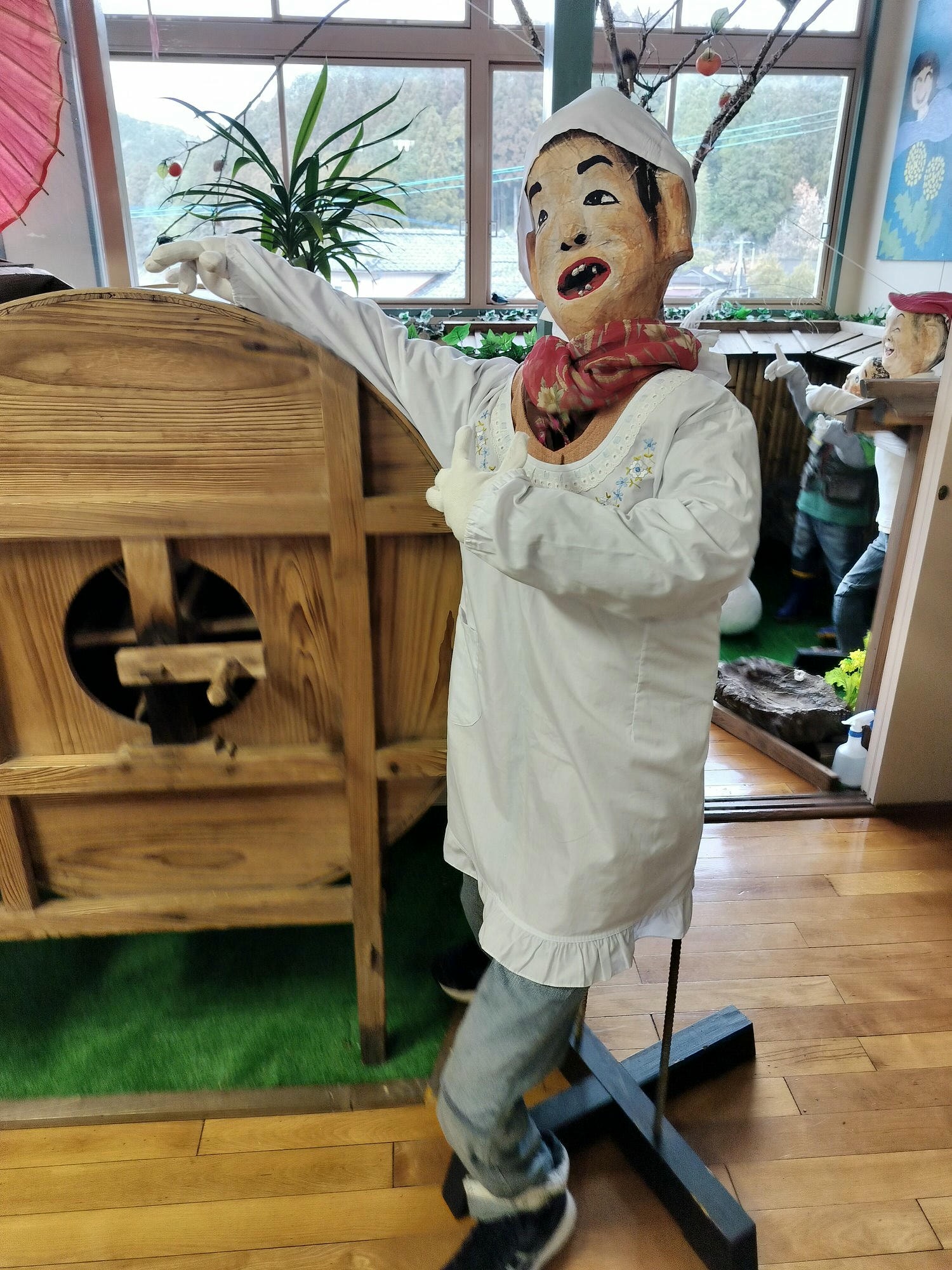 熊本天草景點┃快樂村民都是假人「道之驛宮地岳稻草人村」超有特色 熊本機場搭海豚小飛機30分到天草