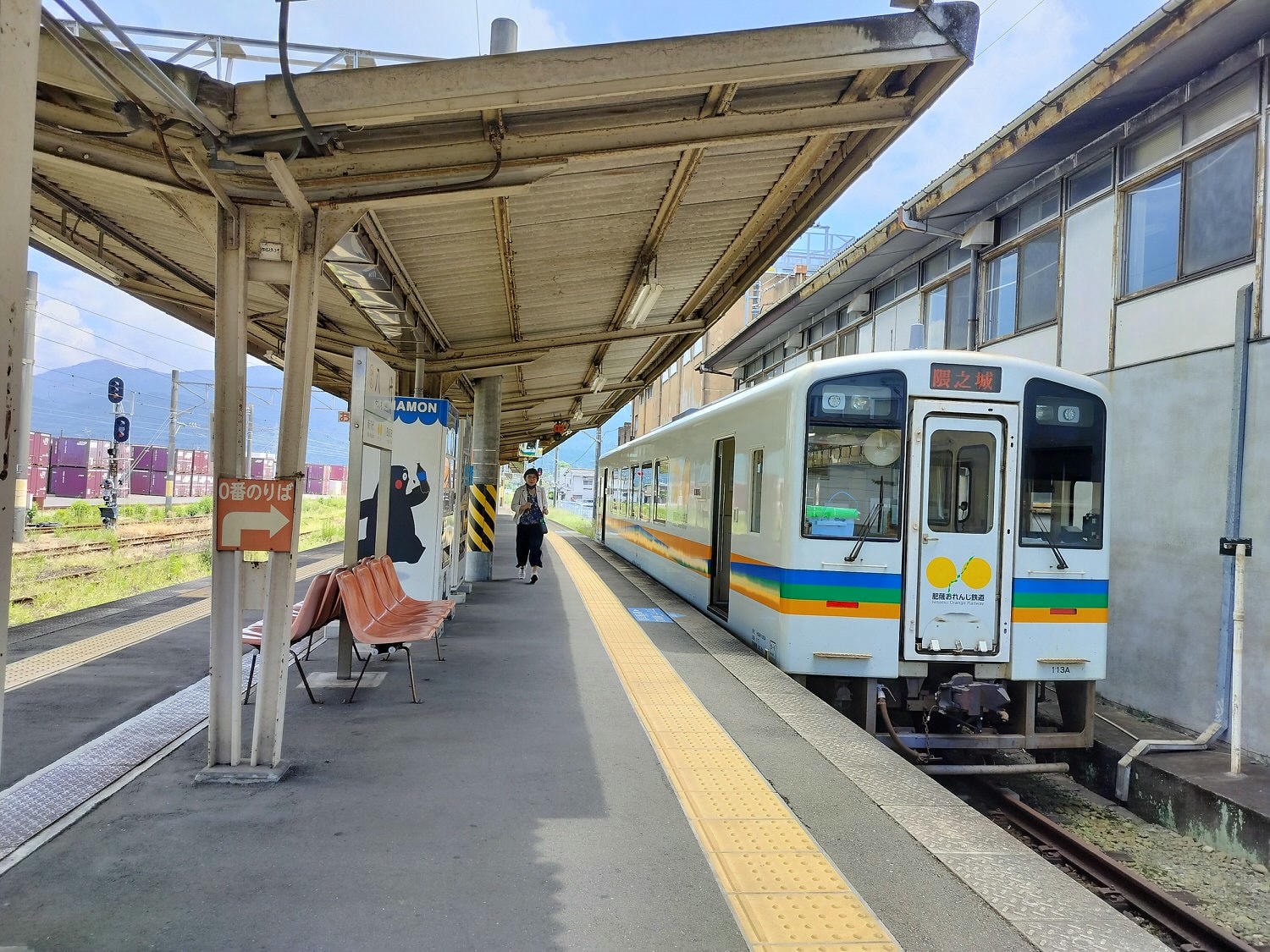 熊本交通┃JR八代站搭肥薩橘子鐵道(橘子咖啡) 帶回雙層便當賞海景 酷洛米美樂蒂彩繪 鹿兒島出水站箱崎八幡神社