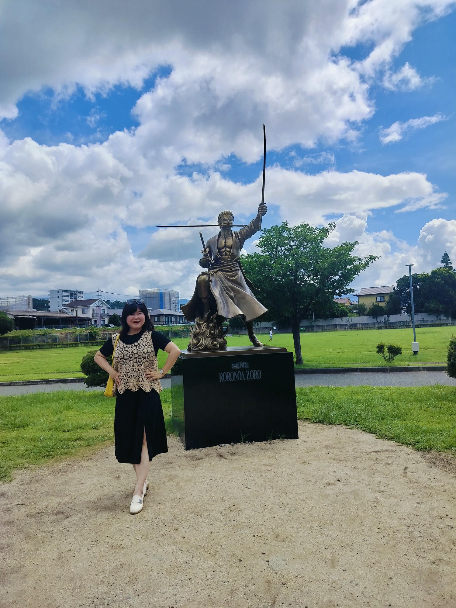熊本景點┃草帽海賊團10座銅像捕獲 熊本自由行海賊迷 高森佛朗基縣廳魯夫 萌之里娜美 索隆喬巴香吉士 布魯克騙人布