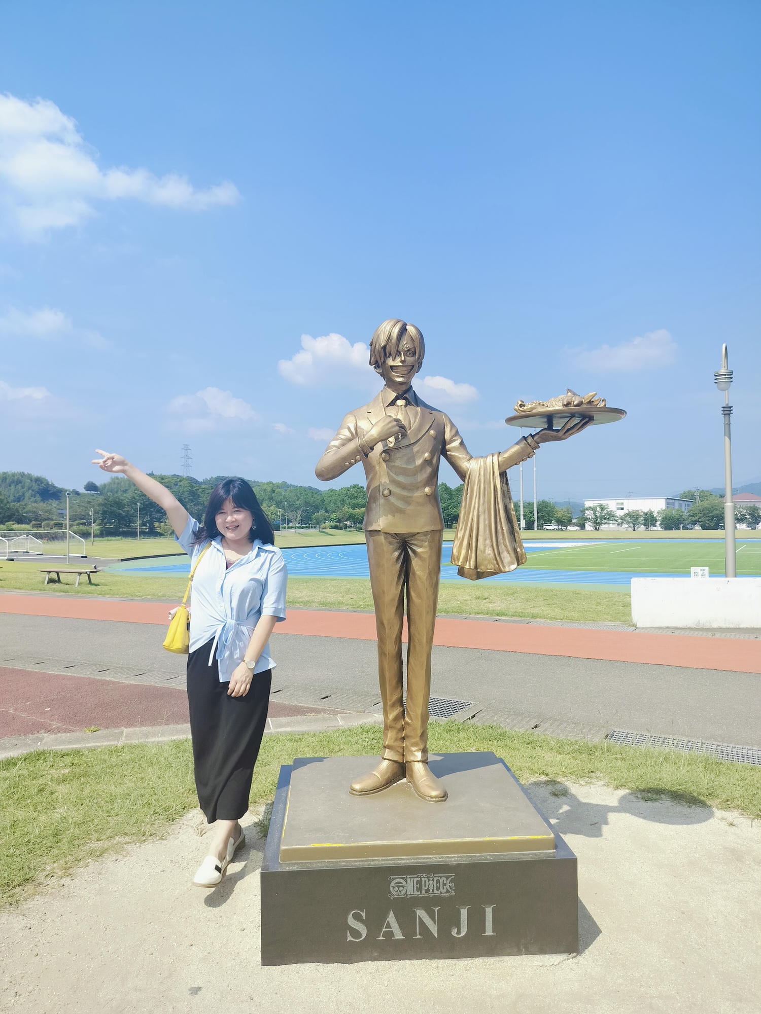 熊本景點┃草帽海賊團10座銅像捕獲 熊本自由行海賊迷 高森佛朗基縣廳魯夫 萌之里娜美 索隆喬巴香吉士 布魯克騙人布