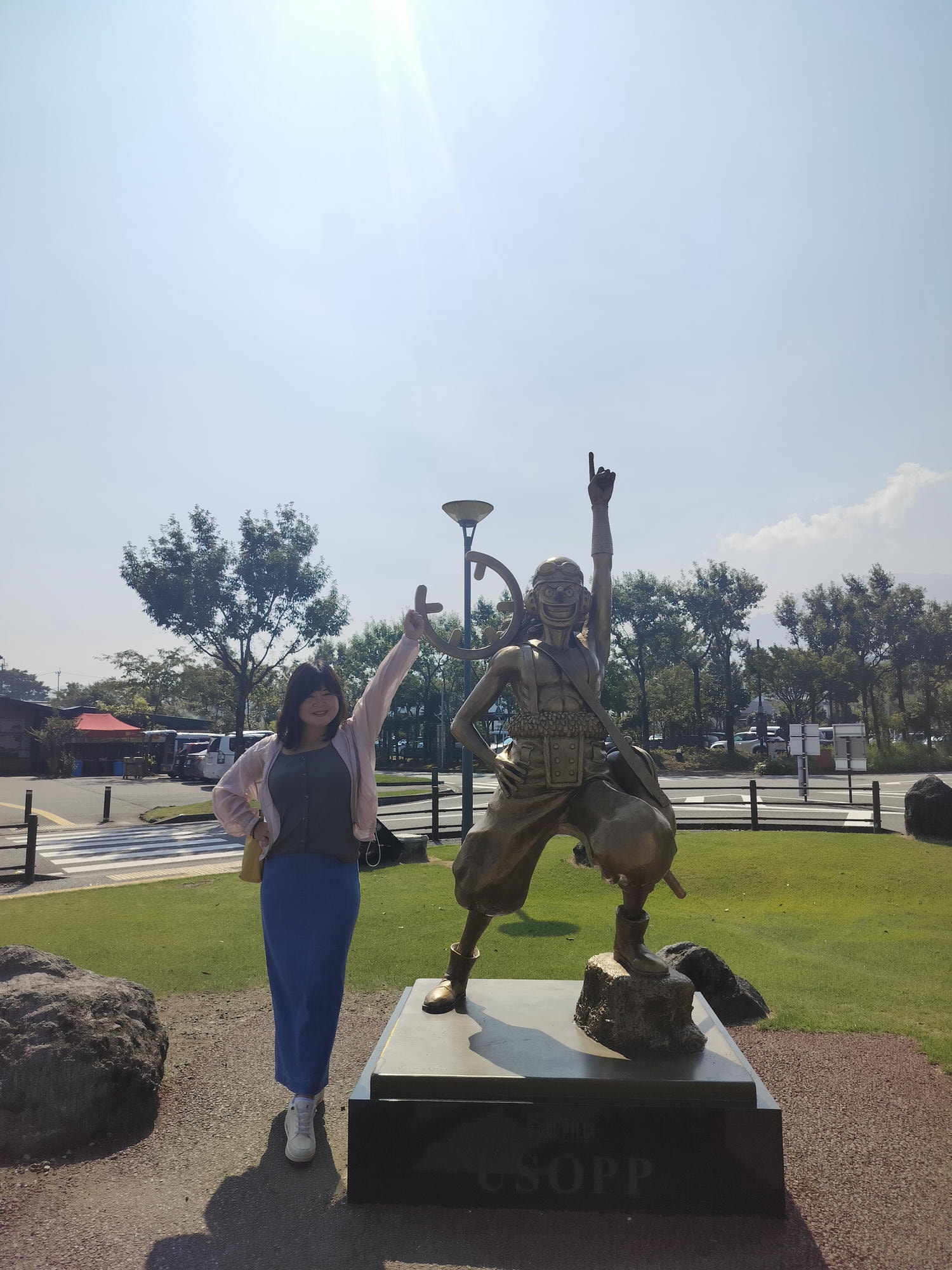 熊本景點┃草帽海賊團10座銅像捕獲 熊本自由行海賊迷 高森佛朗基縣廳魯夫 萌之里娜美 索隆喬巴香吉士 布魯克騙人布