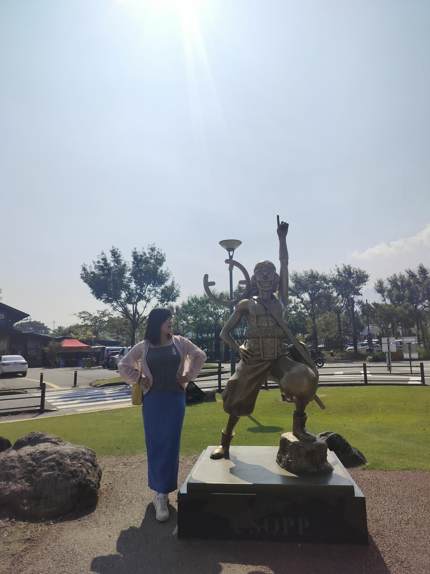 熊本景點┃草帽海賊團10座銅像捕獲 熊本自由行海賊迷 高森佛朗基縣廳魯夫 萌之里娜美 索隆喬巴香吉士 布魯克騙人布