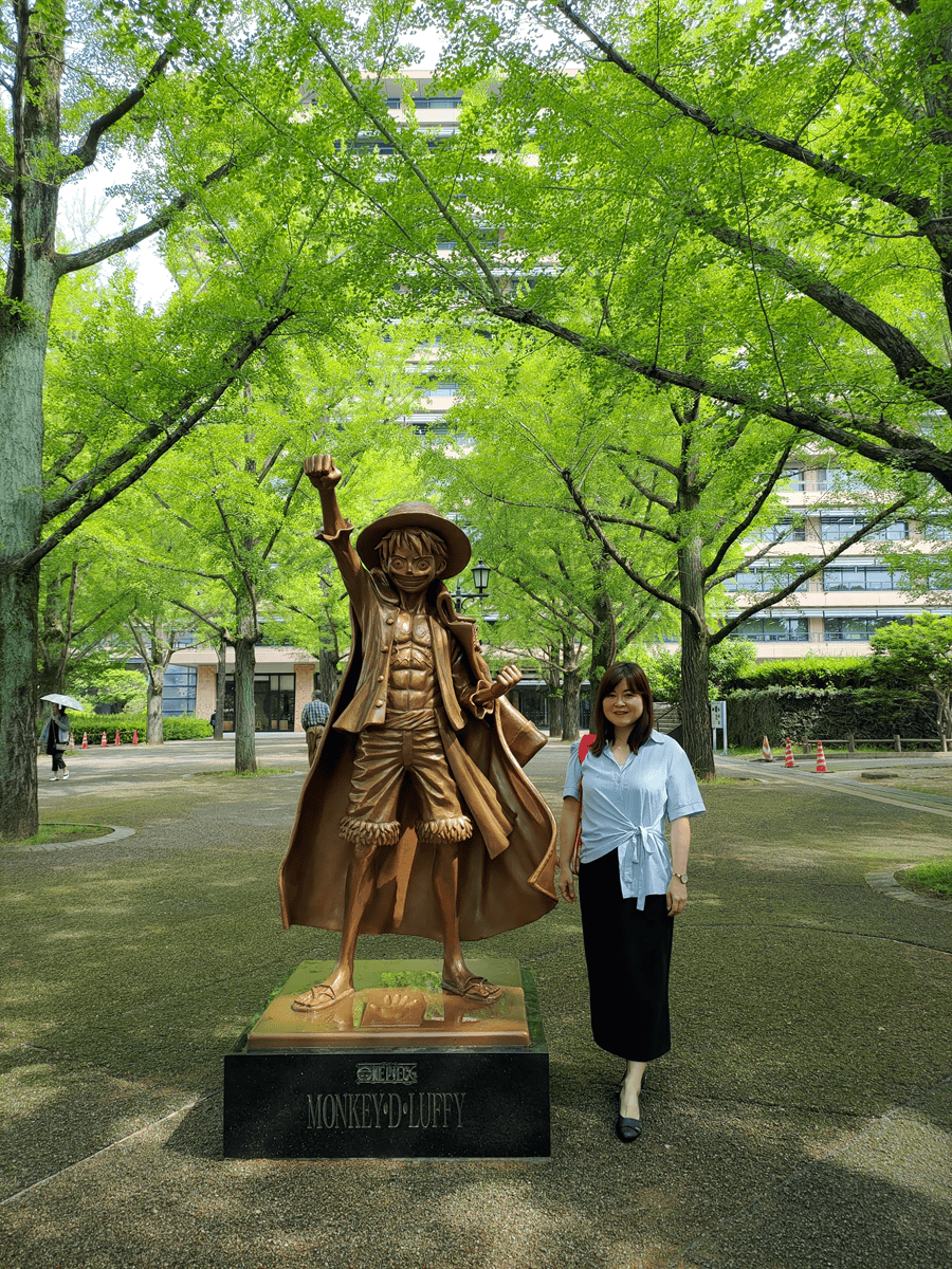熊本景點┃草帽海賊團10座銅像捕獲 熊本自由行海賊迷 高森佛朗基縣廳魯夫 萌之里娜美 索隆喬巴香吉士 布魯克騙人布