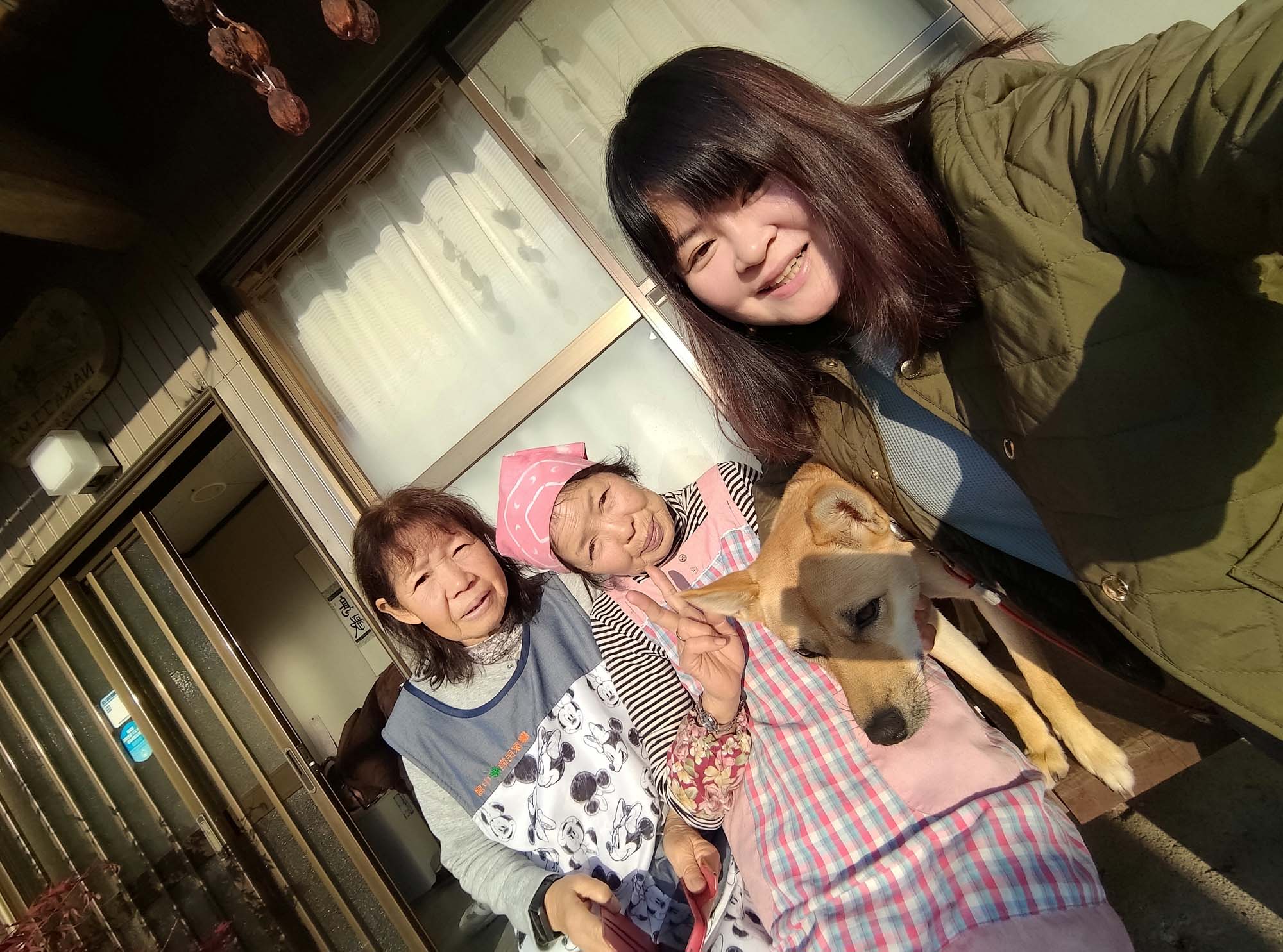 德島美馬農泊｜農家民宿中島 山上秋楓一泊二食 跟著奶奶種花拔菜包水餃 免費接送與預約方法 看板狗狗迎接 四國民宿 德島住宿