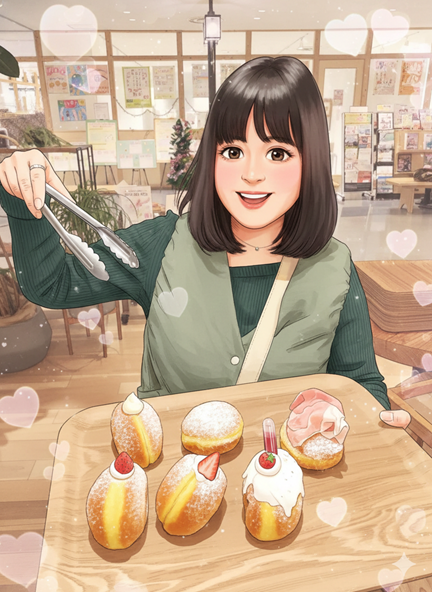 鳥取咖啡甜甜圈┃鳥取站前丸由百貨人氣TRUFFLE DONUT 生甜甜圈 Q彈膨鬆夢幻口感 逛百貨吃下午茶 鳥取市自由行 鳥取甜點